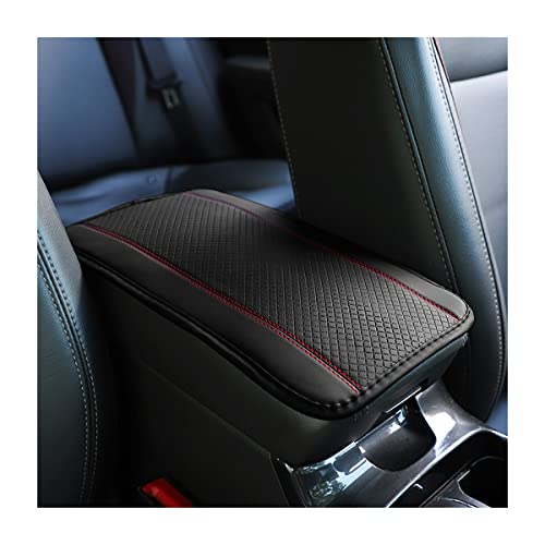 8sanlione Car Center Console Pad, Black/Red - Product Imagery