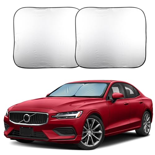 EcoNour 2 Piece Foldable Car Windshield Sun Shade, UV & Heat - Product Imagery
