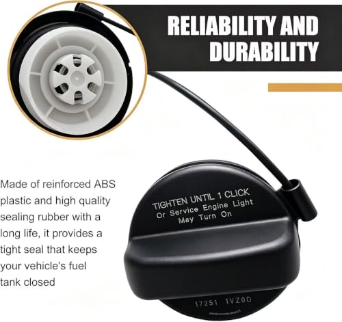1 PC Fuel Cap, Leakproof Tight Fit Gas Tank Cap, ABS Sfuel Cap - Product Imagery