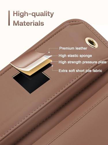 Premium Leather Car Seat Gap Filler Organizer (0.2”-1.2" Gaps), - Product Imagery