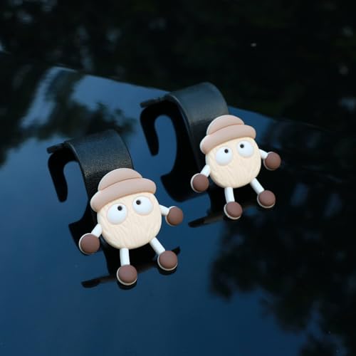 Car Seat Headrest Hooks for Purses and Bags Cute Plush Soot - Product Imagery