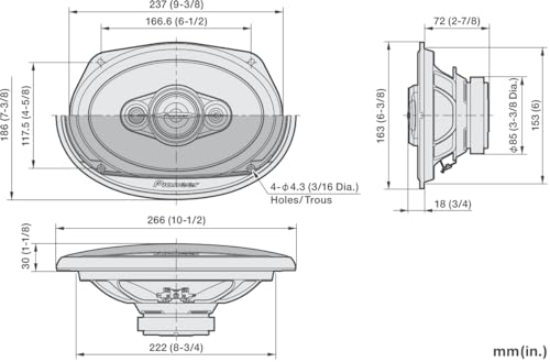 Pioneer A-Series Plus TS-A6971F 6" x 9" 4-Way Coaxial Car - Product Imagery