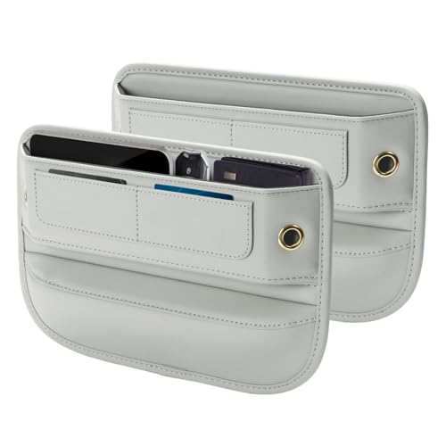 Universal Fit Premium Leather Car Seat Gap Filler Organizer, - Product Imagery