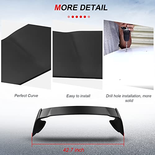 cciyu Rear Spoiler for Honda for Civic 2012-2015 - Product Imagery