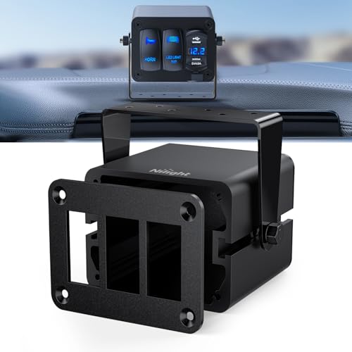 Nilight 3 Gang Rocker Switch Box Detachable Housing 3 Holes - Product Imagery