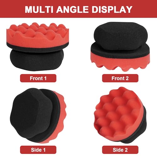 2 Pack Large Tire Shine Applicator Pad, Tire Hex Grip Applicator - Product Imagery