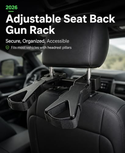 2026 Adjustable Seat Back Gun Rack, Universal Vehicle Rifle - Product Imagery