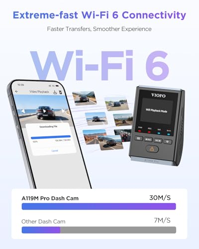 VIOFO A119M Pro 4K HDR Mini Dash Cam, STARVIS 2 IMX678 Sensor, - Product Imagery