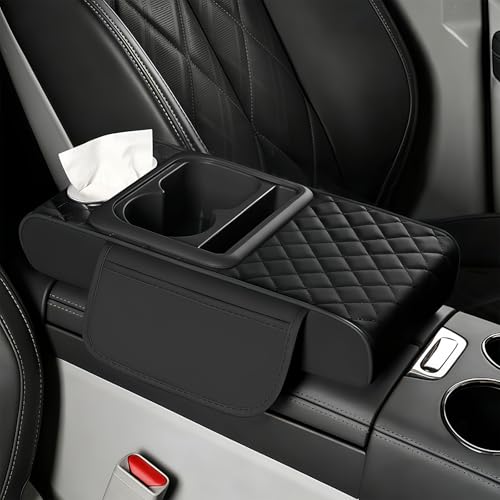 Upgraded 5 in 1 Car Center Console Cover, Leather Car Armrest - Product Imagery