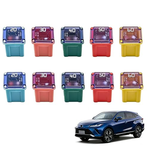10PCS Car Fuse Combination, Low Profile Box Shaped Automotive - Product Imagery