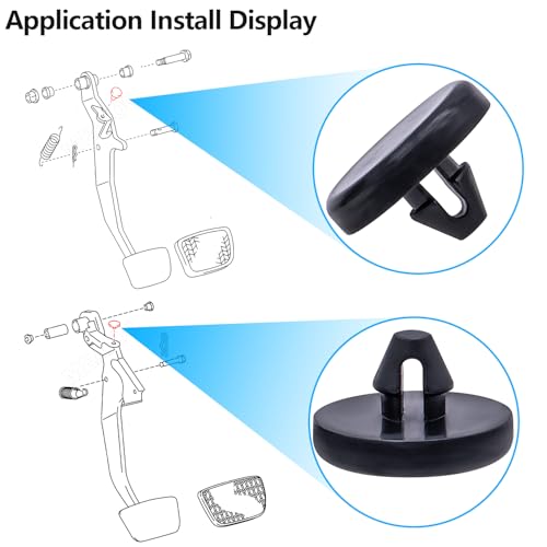 4Pcs Brake Light Switch Stopper Kit - Durable Rubber Pedal Pad- - Product Imagery