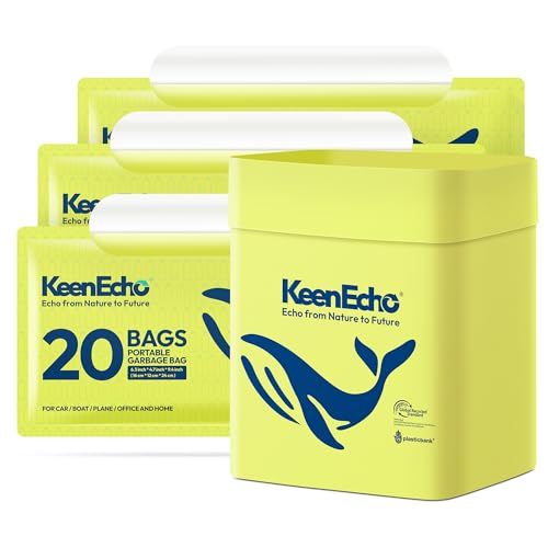 Disposable Car Garbage Bin Bags, 60 pcs, Yellow, Vomit Trash - Product Imagery