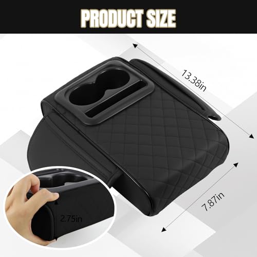 Hovom Car Center Console Cover, 4 in 1 Memory Foam Armrest Pillow - Product Imagery