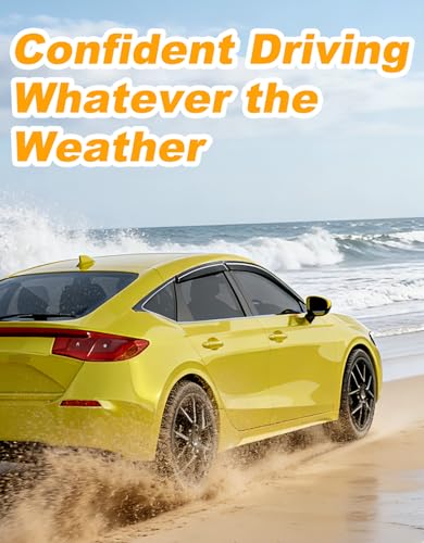 Window Visors Rain Guards for Honda Civic Hatchback 2022-2026 - Product Imagery