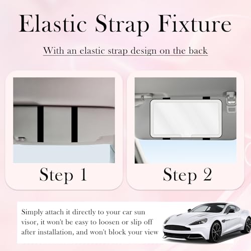Car Vanity Mirror with Lights & Rechargeable Design,Touchable - Product Imagery
