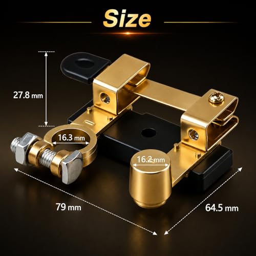 Battery Disconnect Switch 12V 24V 250A, Top & Side Post - Product Imagery