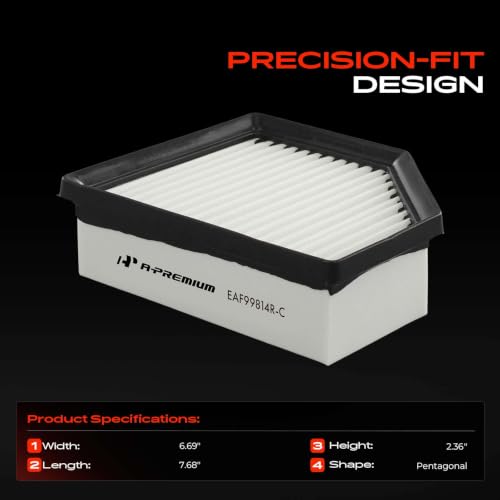 A-Premium Engine Air Filter Compatible with Nissan Model - Product Imagery