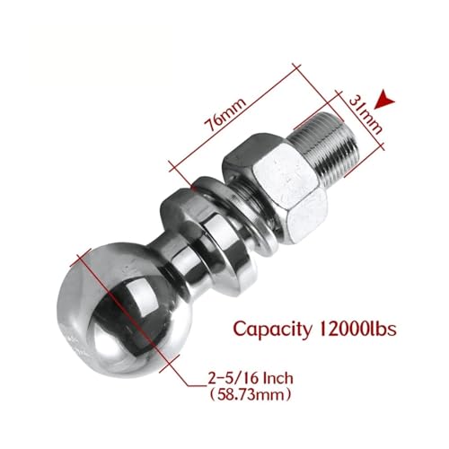 Trailer Hitch, Tow Hitch Chrome Trailer Ball 2-5/16Inch M25 - Product Imagery