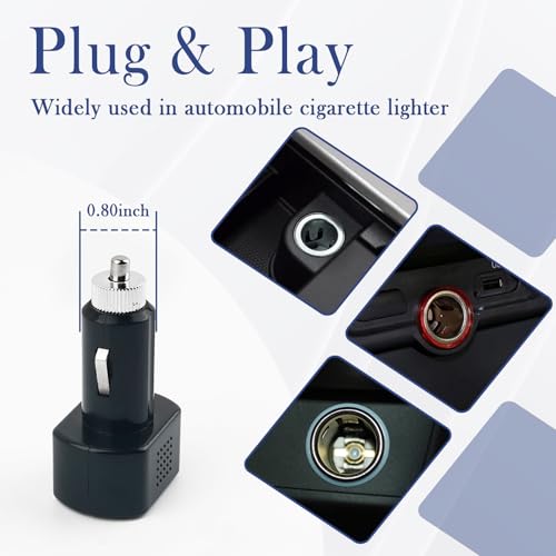 Car LED Cigarette Lighter Voltage Meter with Digital - Product Imagery