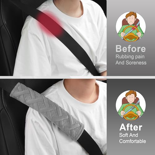 JUSTTOP 2-Pack Universal Car Seat Belt Pads Cover for A More - Product Imagery