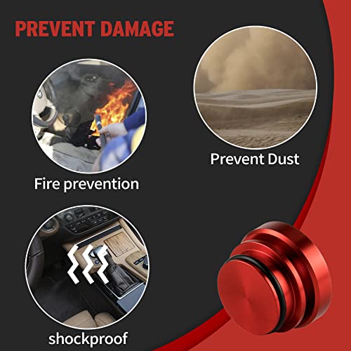 UYYE Cigarette Lighter Plug Billet Aluminum Dustproof Plug,FIRE - Product Imagery