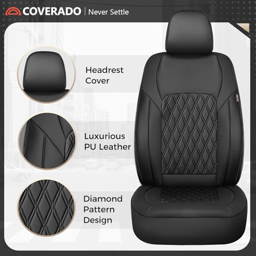 Coverado Car Seat Cover, Car Seat Covers Front Seats, Waterproof - Product Imagery