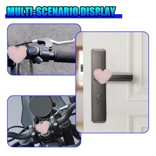 Cute Heart Car Wiper Shift Handle Decoration (Pink) - Product Imagery