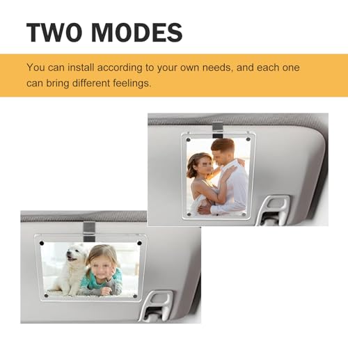 2 PCS Sun Visor Photo Display Frame, 2.4-inch x 3.5-inch - Product Imagery