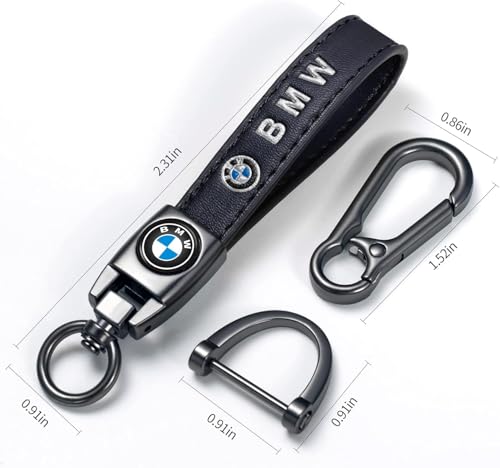 Genuine Leather Car Key Chain for BMW Series,Keyring Keychain - Product Imagery
