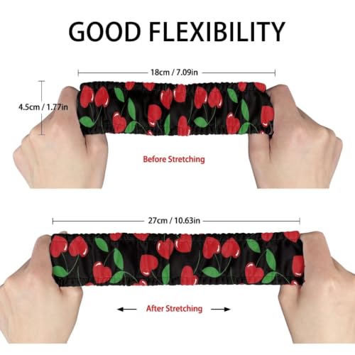 SEANATIVE Red Cherry Pattern Automotive Interior Mirrors Cover - Product Imagery