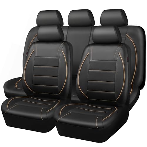 CAR PASS Universal FIT Piping Leather Car Seat Cover, for - Product Imagery