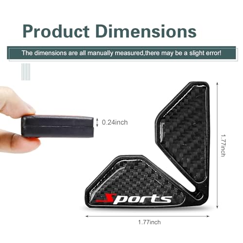 2PCS Car Door Corner Guards, Carbon Fiber Car Door Edge - Product Imagery