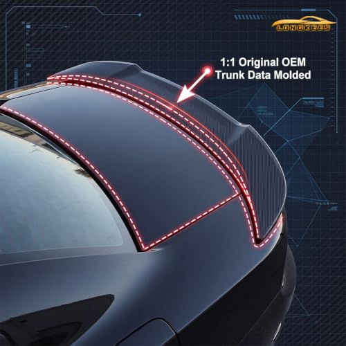 Rear Trunk Spoiler Wing, Decklid Lip Spoiler, FIT Dodge Charger - Product Imagery