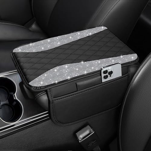 NBTEPEM Bling Car Center Console Cover, Leather Middle Console - Product Imagery