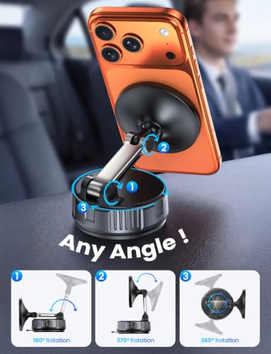 LOXP for MagSafe Car Mount, Vacuum Phone Holders for Your Car, - Product Imagery