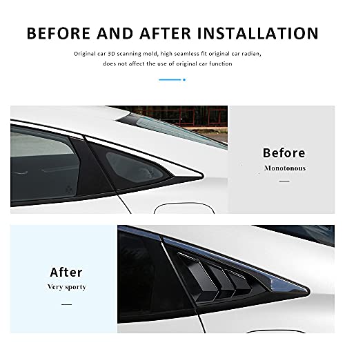 Rear Side Window Louvers Compatible for Honda Civic Sedan - Product Imagery