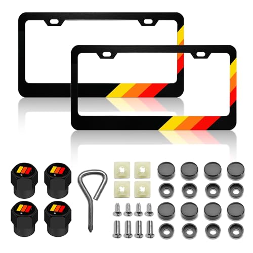 License Plate for Tri-Color 3 Color Yellow Orange Red Premium - Product Imagery