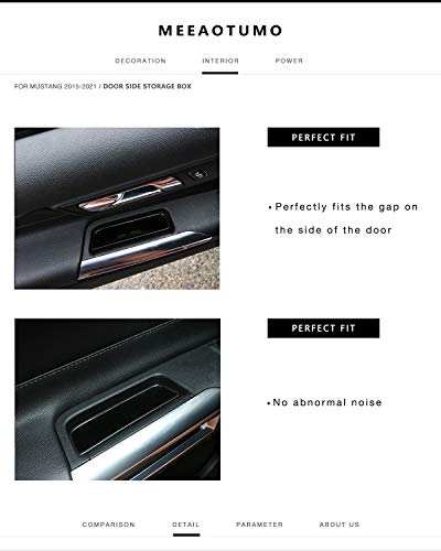 Door Side Storage Box Interior Accessories for Ford Mustang - Product Imagery