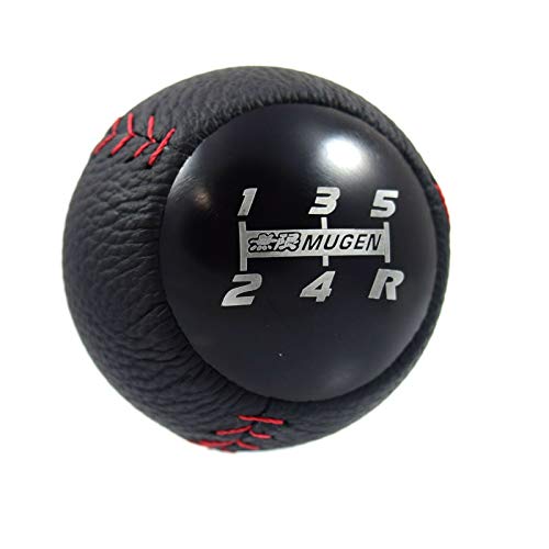 MUGEN LEATHER Black 5 Speed Shift Knob for Honda CRZ CIVIC - Product Imagery