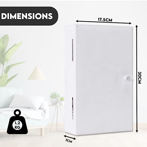 CKEYURE Premium XL PU Leather Faraday Box for Car Keys Wall - Product Imagery