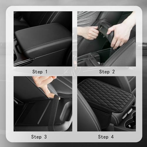 carleef Arm Rest Cover for Car,Leather+Memory Foam Center - Product Imagery