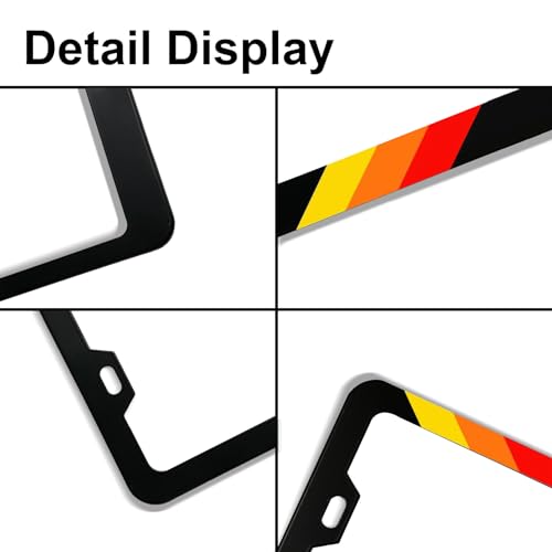 License Plate for Tri-Color 3 Color Yellow Orange Red Premium - Product Imagery