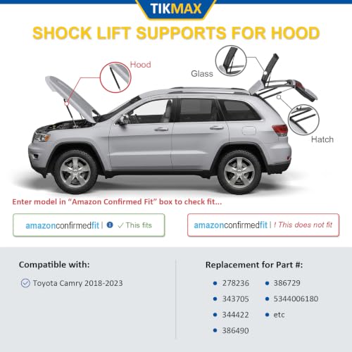 Front Hood Gas Struts for Toyota Camry 2018-2023, Replaces 7170 - Product Imagery