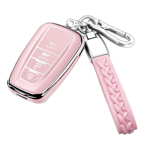 Compatible With Toyota Key Fob Cover with Keychain Soft TPU Key - Product Imagery