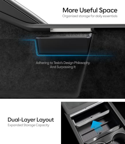 Wigoo for 2026 Tesla Model Y/3/YL Accessories Console Organizer - Product Imagery