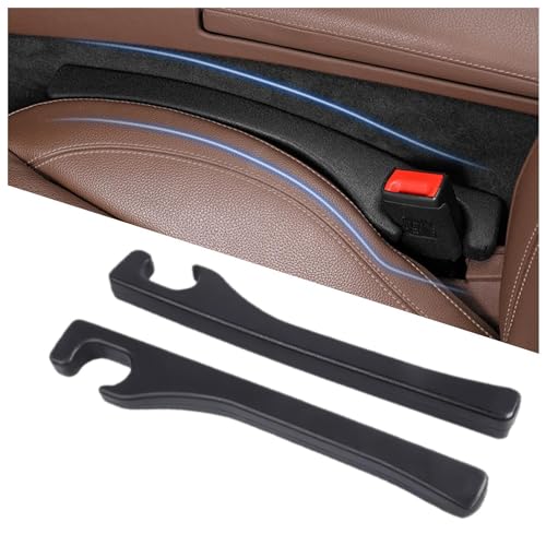 Hiseanllo Car Seat Gap Filler 2 Pack, Universal Fit PU Leather - Product Imagery