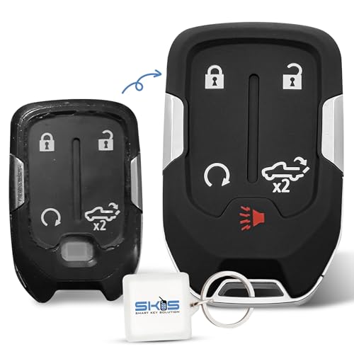 Key Fob Shell, Replacement Smart Remote Key Case Cover 5 Buttons - Product Imagery