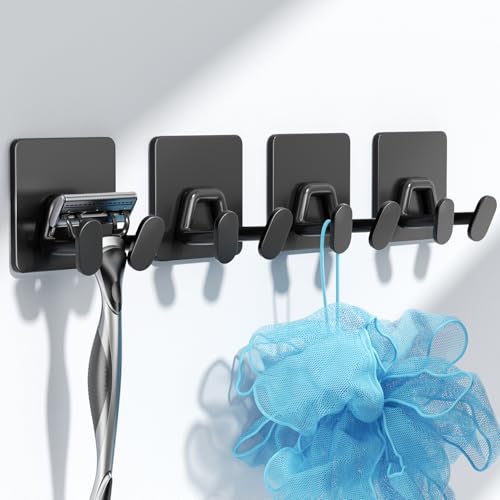 Adhesive Shower Hooks for Inside - Extra Sticky Stainless, Razor - Product Imagery