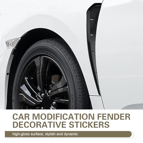 2PCS Car Fender Side Vents, ABS Spoiler Body Fender Cover, Air - Product Imagery