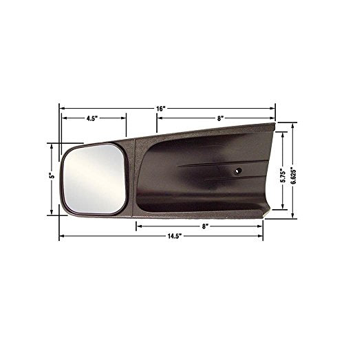 CIPA 10900 Custom Towing Mirror - Chevy/GMC/Cadillac, Pair, black - Product Imagery